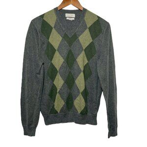 Y2K 2007 Academia Cotton Cashmere Sweater Prep Old Money Grandpa Golf Vintage M